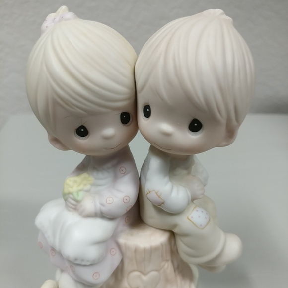 Precious Moments Love One Another Girl Boy Figurine 1978 Jonathan & David Enesco - Picture 13 of 14